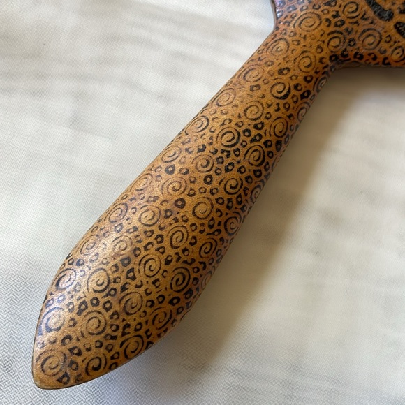 Exotic wood Java Batik Wooden Hand painted vanity hand held Mirror - Picture 3 of 8